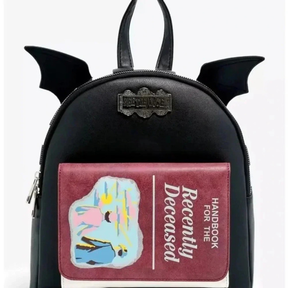 BEETLEJUICE Recently Deceased Handbook Bat Wing Mini Backpack - Picture 5 of 5